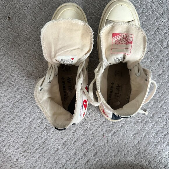 Converse x COMME des GARCONS PLAY Chuck 70 Hi Top 'Multi Heart, size W8/M6 - Picture 13 of 13